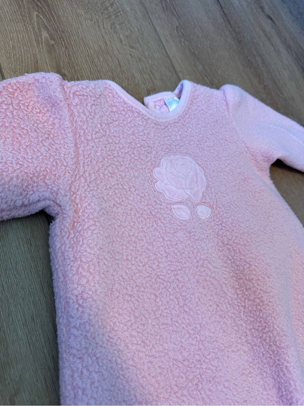 Vintage Mini Clasix Infant Girl's Pink Sherpa Fleece Outfit 9 Months - Picture 3 of 5